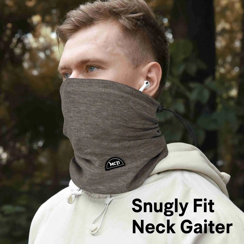 Load image into Gallery viewer, MCTi Soft Neck Warmer - Adjustable Fleece Scarf and Beanie Hat for Winter Sports MCTi