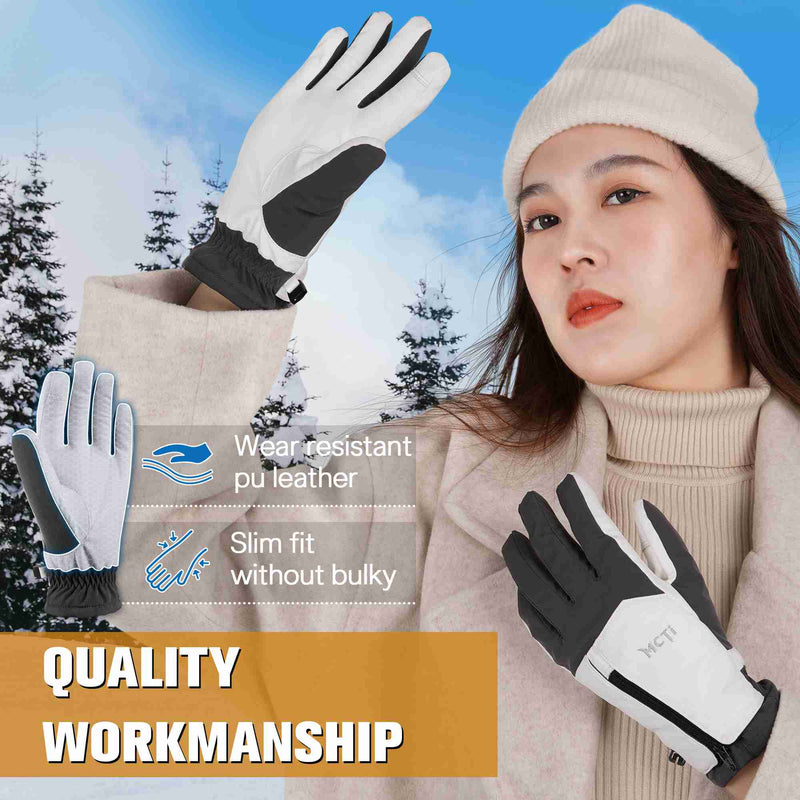 Load image into Gallery viewer, MCTi Winter Gloves Waterproof Warm for Cold Weather Touchscreen Zipper Gloves for Men Women MCTi