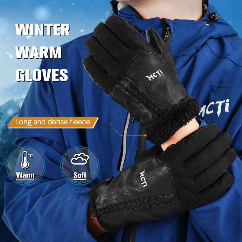Load image into Gallery viewer, MCTi Winter Gloves Waterproof Warm for Cold Weather Touchscreen Zipper Gloves for Men Women MCTi