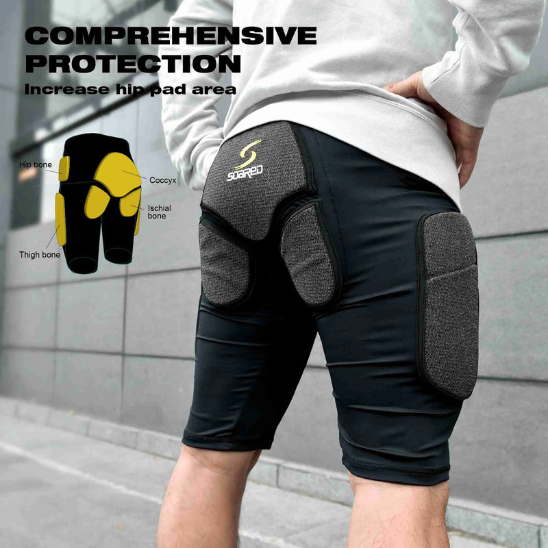 Load image into Gallery viewer, Soared 3D Protection Hip Butt and Tailbone NBR Paded Short Impact Gear for Snowboard, Skate and Ski MCTi