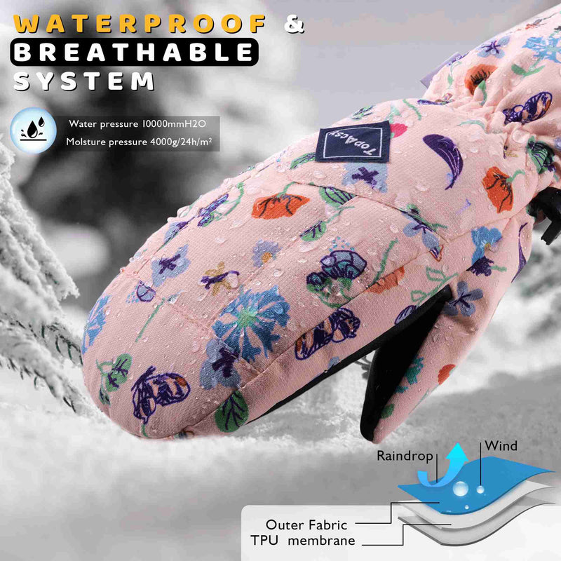 Load image into Gallery viewer, TopAcsy Kids Ski Glove Waterproof Warm Winter Snow Mittens for Boys Girls TOPacsy