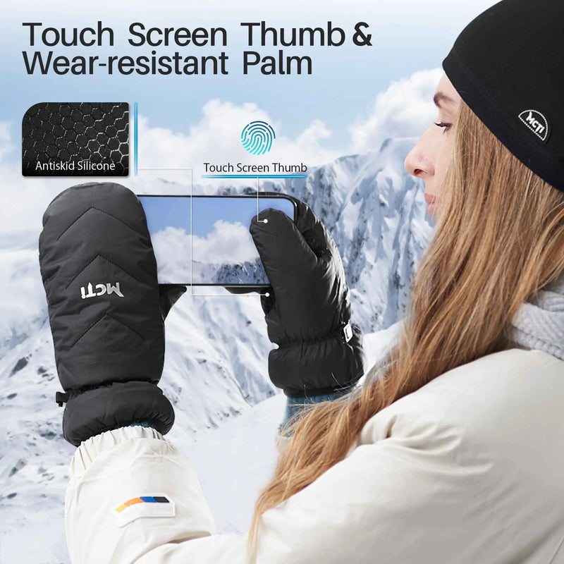 Load image into Gallery viewer, Waterproof Goose Down Mittens for Women | MCTi Snow Mitts MCTi