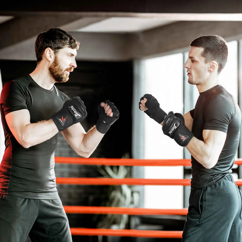 Load image into Gallery viewer, Xinluying MMA Gloves Punch Bag Training Martial Arts Sparring Grappling Kickboxing Muay Thai Boxing Gloves, Thickened Knuckle Pads,Widen The Wristband,Fingerless Rub Resistance Mitts for Men Women Xinluying