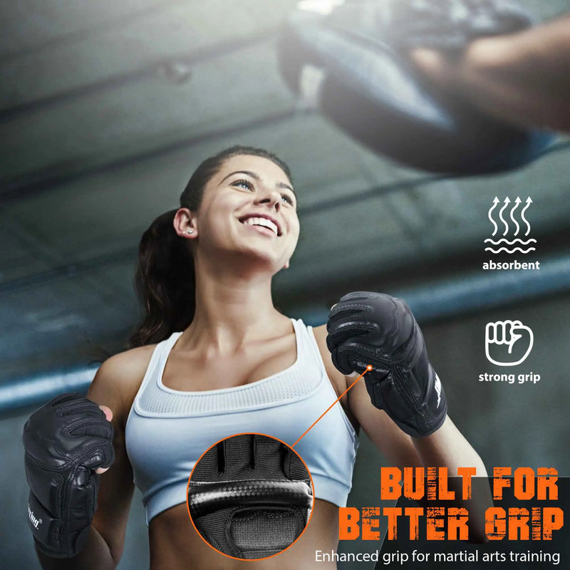 Load image into Gallery viewer, Xinluying Martial Arts Training Gloves - Fingerless for Men, Women, and Kids Xinluying