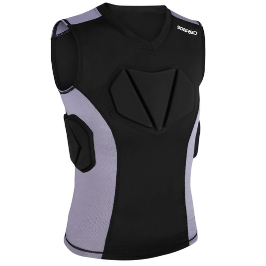 Soared Baseball Chest Protector Padded Compression Shirt Impact-Dispersing Padding Softball Football Rib Heart Sternum Guard MCTi