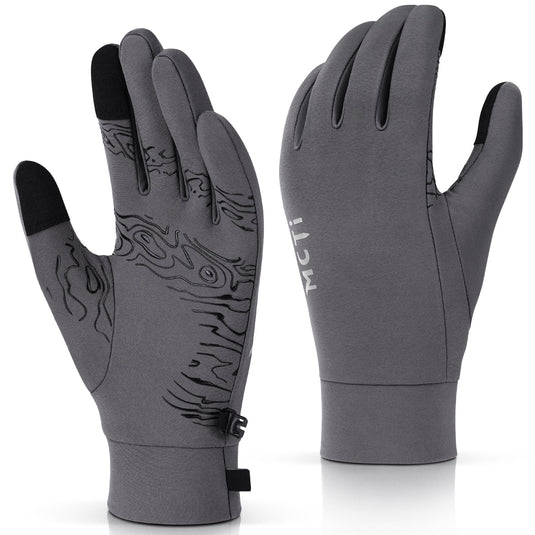 MCTi Winter Gloves for Men Women, Touch Screen Gloves with Conductive Microfiber, Palm Silicone, for Running Driving Hiking MCTi