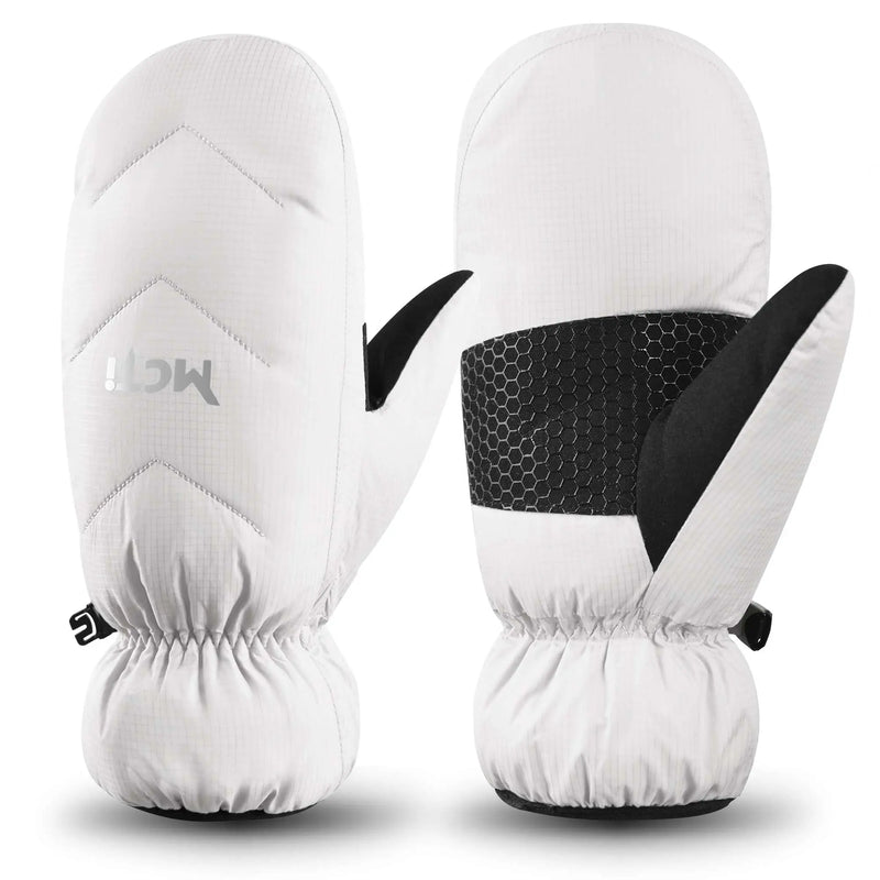 Load image into Gallery viewer, White MCTi Women's Goose Down Mittens: Warmth & style.