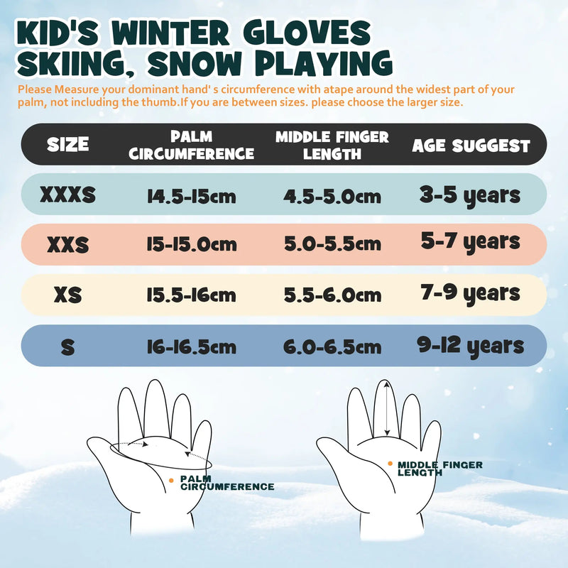 Load image into Gallery viewer, MCTi Kids Gloves Waterproof Winter Warm Snow Ski Gloves Long Cuff Fleece Lined with Reflective Strap MCTi