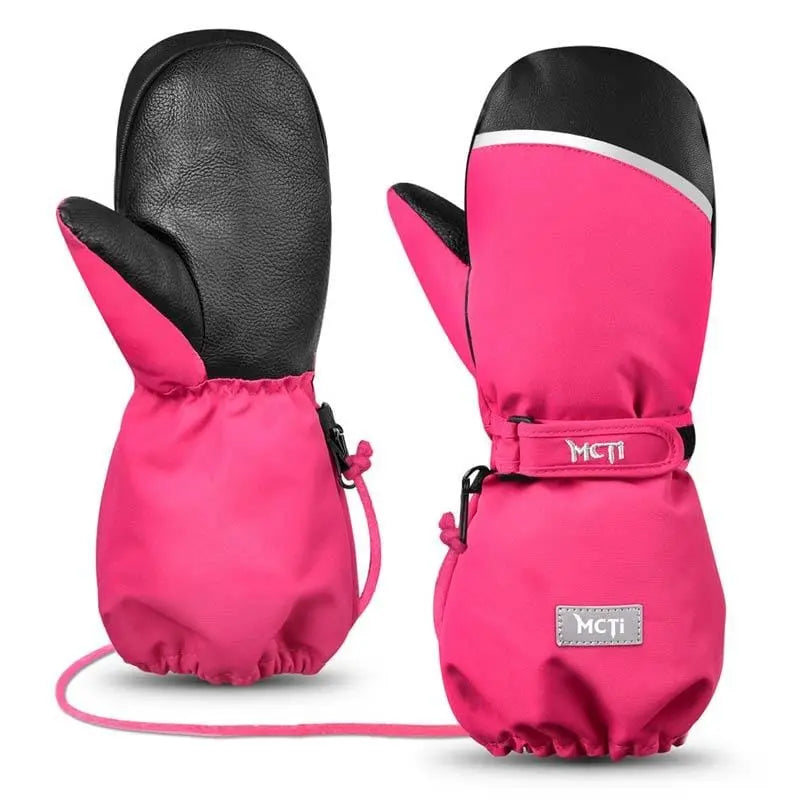 Load image into Gallery viewer, kids mittens rose red