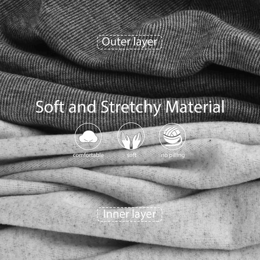 MCTi Slouchy Beanie for Men Women, Winter Warm Stretchy Skull Cap Hat Lightweight for Running Cycling 2 Packed MCTi