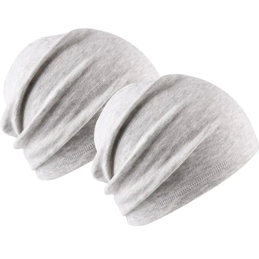 MCTi Slouchy Beanie for Men Women, Winter Warm Stretchy Skull Cap Hat Lightweight for Running Cycling 2 Packed MCTi