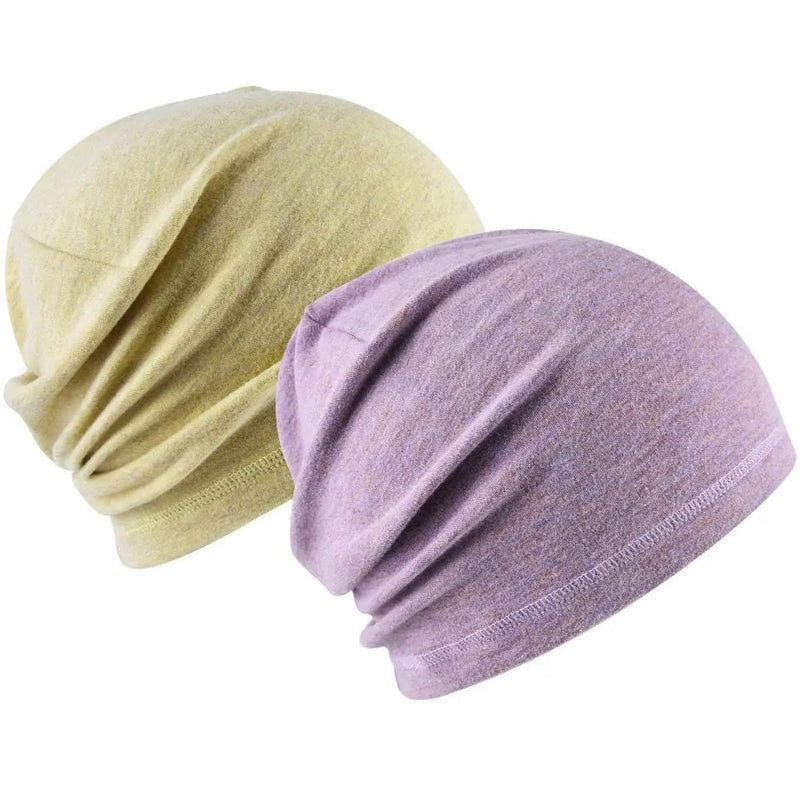 Load image into Gallery viewer, MCTi Slouchy Beanie for Men Women, Winter Warm Stretchy Skull Cap Hat Lightweight for Running Cycling 2 Packed MCTi