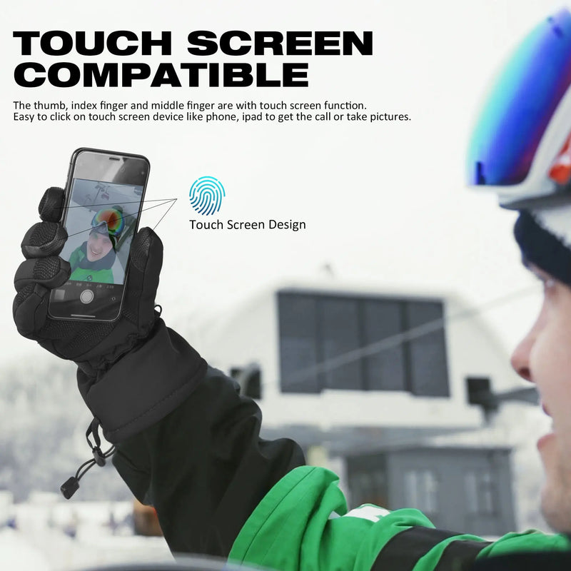 Load image into Gallery viewer, touchscreen ski gloves men