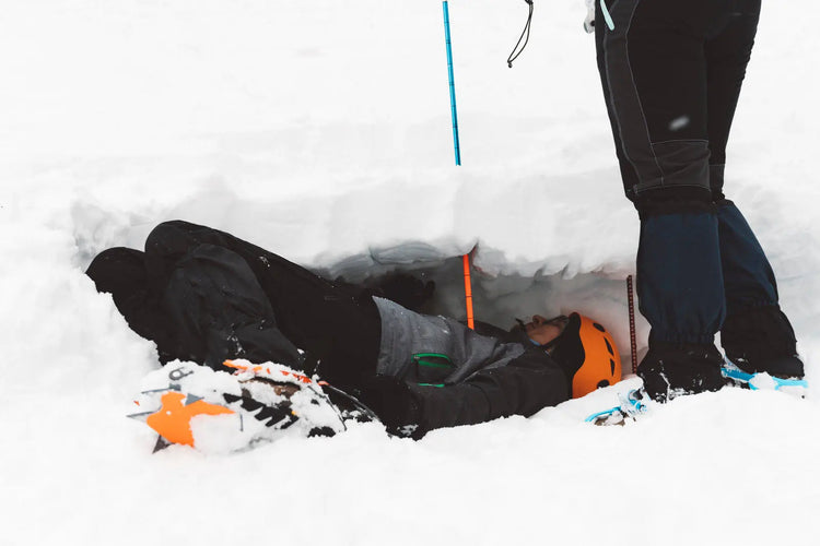 Visual guide on the proper use of avalanche rescue tools for snow safety and emergency preparedness