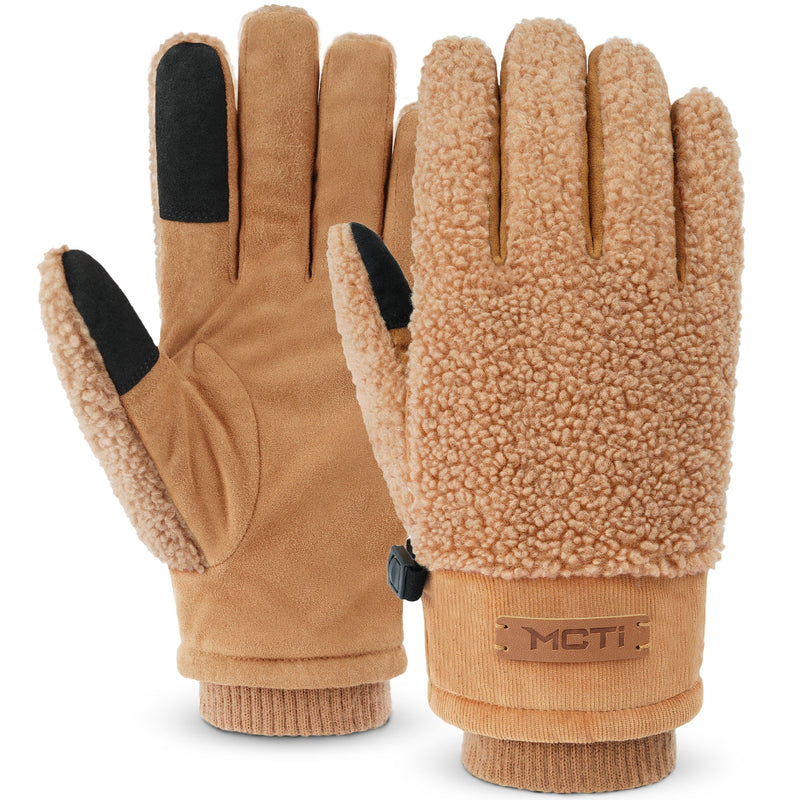 Load image into Gallery viewer, MCTi Winter Sherpa Gloves for Women Warm for Cold Weather Touchscreen Fleece Lining MCTi
