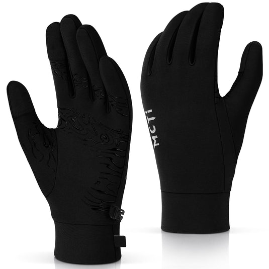 MCTi Winter Gloves for Men Women, Touch Screen Gloves with Conductive Microfiber, Palm Silicone, for Running Driving Hiking MCTi