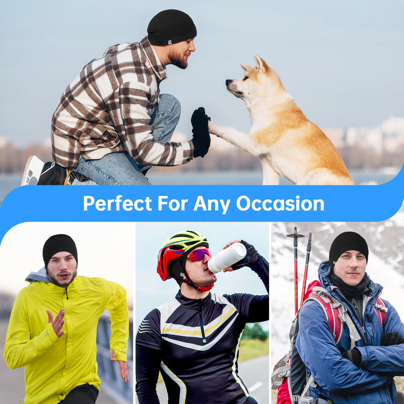 Load image into Gallery viewer, MCTi Mens Beanie Skull Caps for Men Women Thermal Helmet Liner Winter Running Hat for Skiing Hiking Outdoor Sports MCTi
