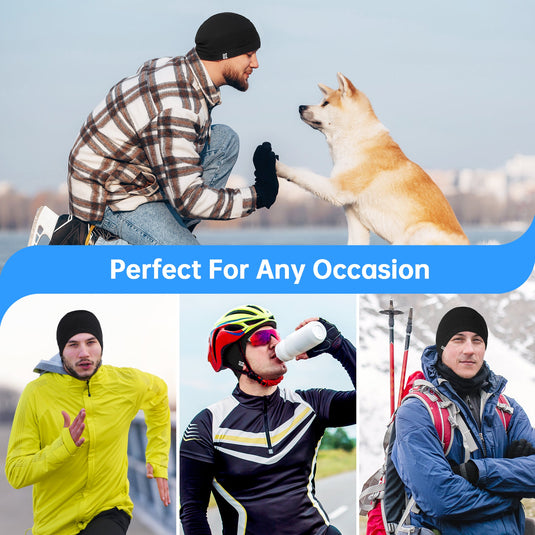 MCTi Mens Beanie Skull Caps for Men Women Thermal Helmet Liner Winter Running Hat for Skiing Hiking Outdoor Sports MCTi