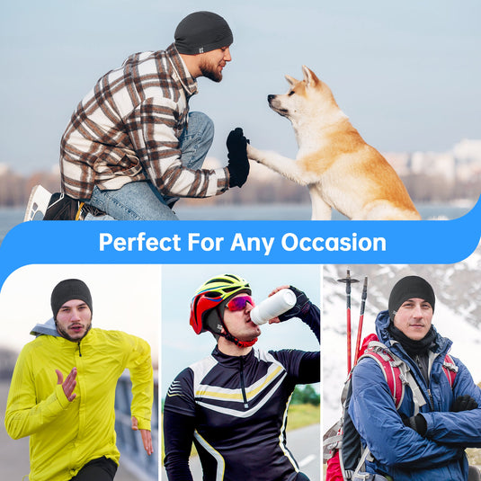 MCTi Mens Beanie Skull Caps for Men Women Thermal Helmet Liner Winter Running Hat for Skiing Hiking Outdoor Sports MCTi