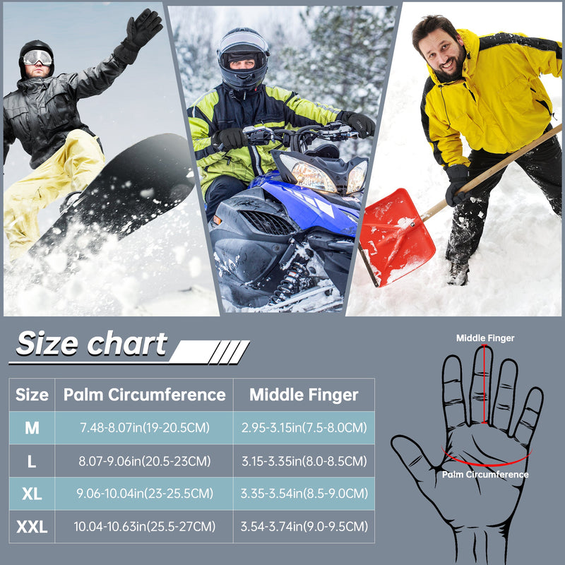 Load image into Gallery viewer, MCTi Pro Wrist Support Ski Gloves for Men, Waterproof Snowboard Gloves with Wrist Guard, 3M Thinsulate, High Abrasion Resistance MCTi
