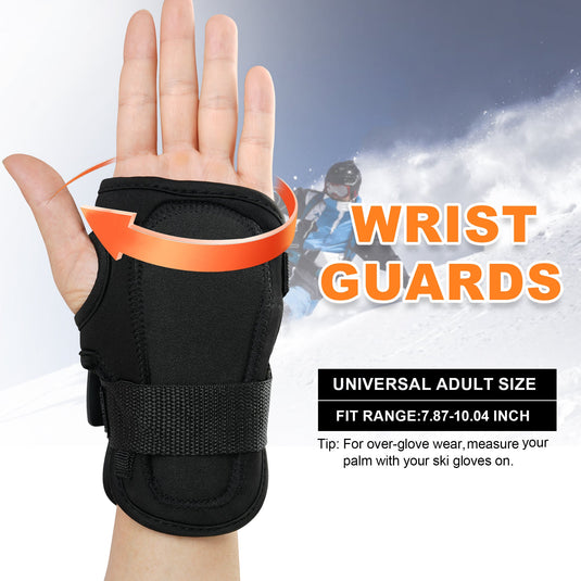 Soared Wrist Guards for Snowboarding Skateboarding, Adjustable Durable Protective Gear with Splint Support for Adults Soared