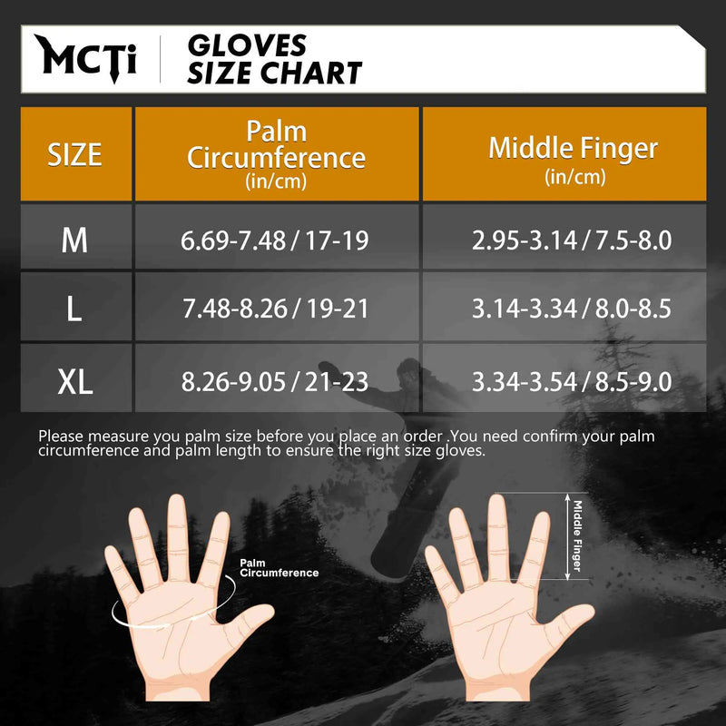 Load image into Gallery viewer, MCTi Snowboard Gloves with Wrist Guard 3-Finger Kevlar Gloves Waterproof for Winter Snow Skiing MCTi
