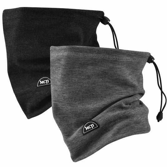 MCTi Soft Neck Warmer - Adjustable Fleece Scarf and Beanie Hat for Winter Sports MCTi