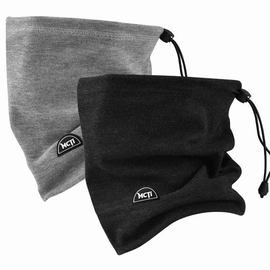 MCTi Soft Neck Warmer - Adjustable Fleece Scarf and Beanie Hat for Winter Sports MCTi