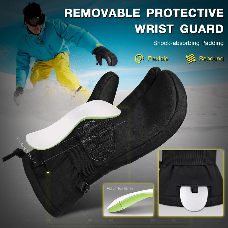 Load image into Gallery viewer, MCTi Snowboard Gloves with Wrist Guard 3-Finger Waterproof Mittens for Winter Snow Skiing MCTi
