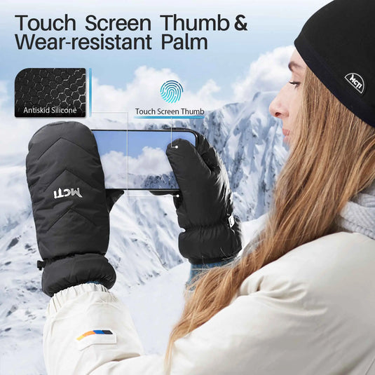 Waterproof Goose Down Mittens for Women | MCTi Snow Mitts MCTi