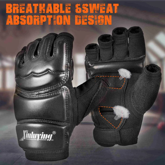 Xinluying Martial Arts Training Gloves - Fingerless for Men, Women, and Kids Xinluying