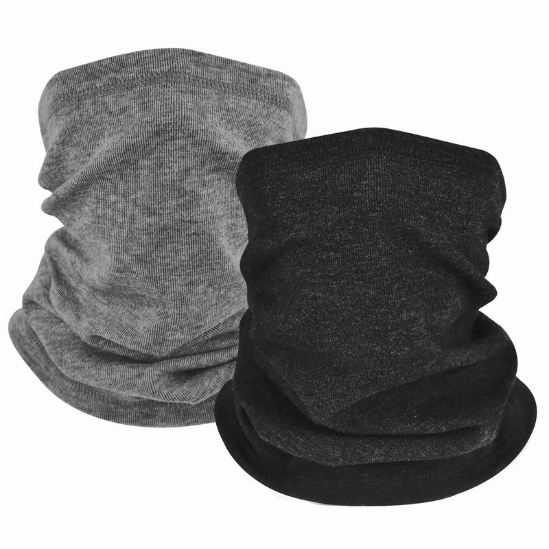 Load image into Gallery viewer, Crow Black &amp; Medium Grey MCTi Winter Neck Gaiter Set: Stylish cold weather accessories
