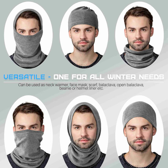 MCTI Multi-Use Neck Gaiter: Neck Warmer, Face Mask, Scarf, Balaclava, Beanie, and More