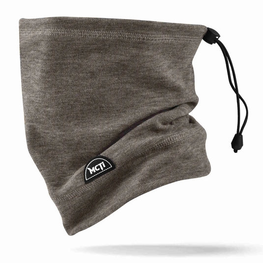 MCTI Winter Neck Gaiter: Elastic Closure,  Dark brown