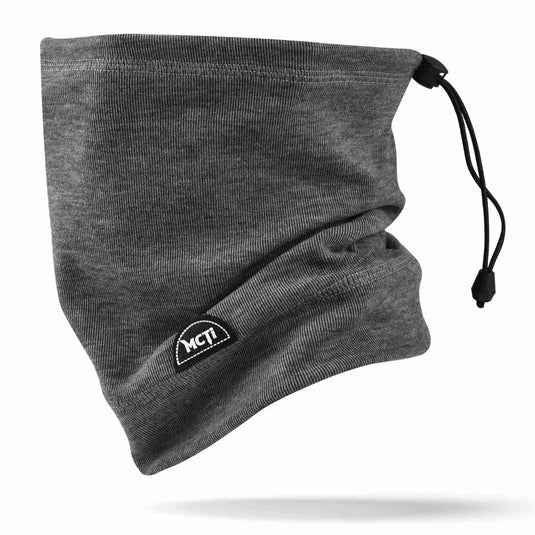 MCTI Winter Neck Gaiter: Elastic Closure, Dark Gray