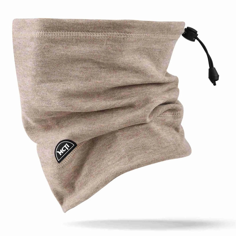 Load image into Gallery viewer, MCTI Winter Neck Gaiter: Elastic Closure, Dark Taupe Heather
