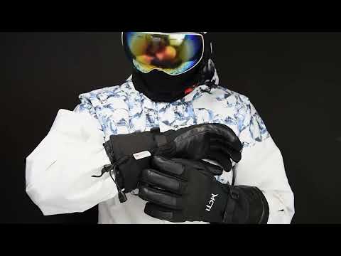 Load and play video in Gallery viewer, MCTi Men&#39;s Pro Goatskin Leather Ski Gloves
