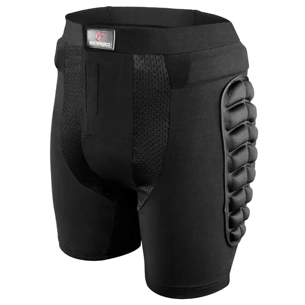 Load image into Gallery viewer, 3D Protection Hip Butt EVA Paded Short Pants Protective Gear Guard Impact Pad Ski Ice Skating Snowboard Black Soared
