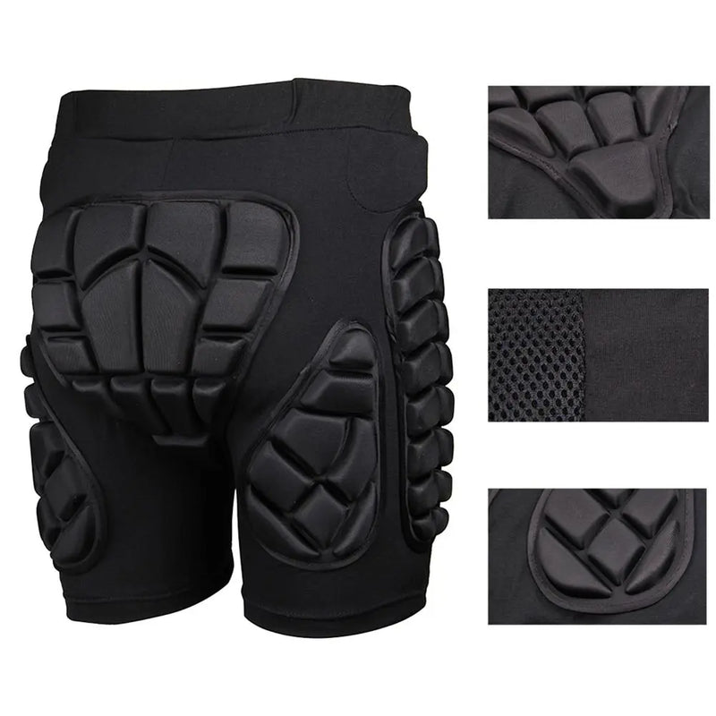 Load image into Gallery viewer, 3D Protection Hip Butt EVA Paded Short Pants Protective Gear Guard Impact Pad Ski Ice Skating Snowboard Black Soared
