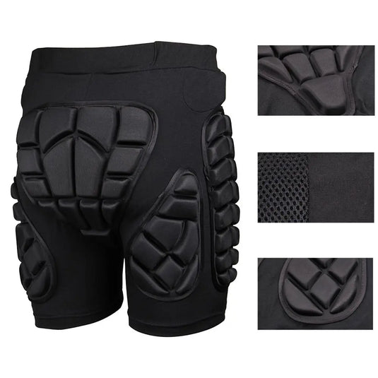 3D Protection Hip Butt EVA Paded Short Pants Protective Gear Guard Impact Pad Ski Ice Skating Snowboard Black Soared