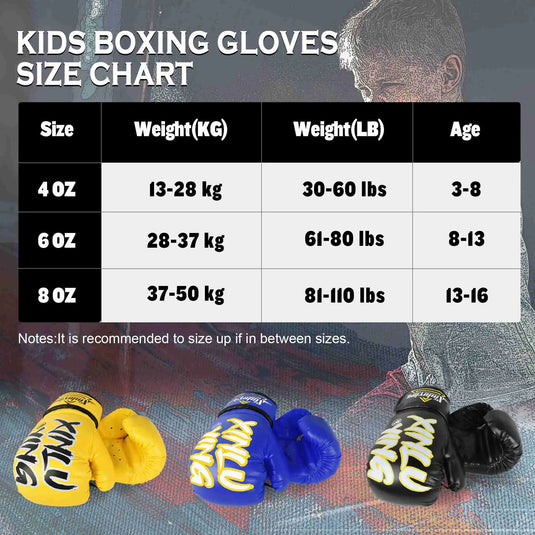 Kids Boxing Gloves Punching Bag Kickboxing Training MMA Muay Thai for Boys Girls Xinluying