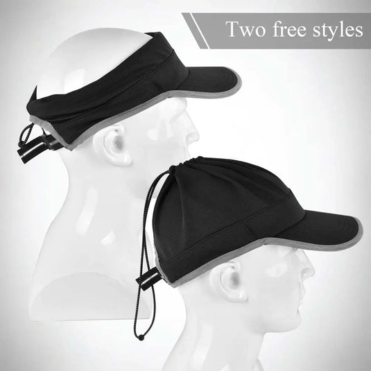 MCTI Sports Sun Visor in Running Jogging Cycling Golf Hat for Men Women Adjustable Cap with Elastic String MCTi
