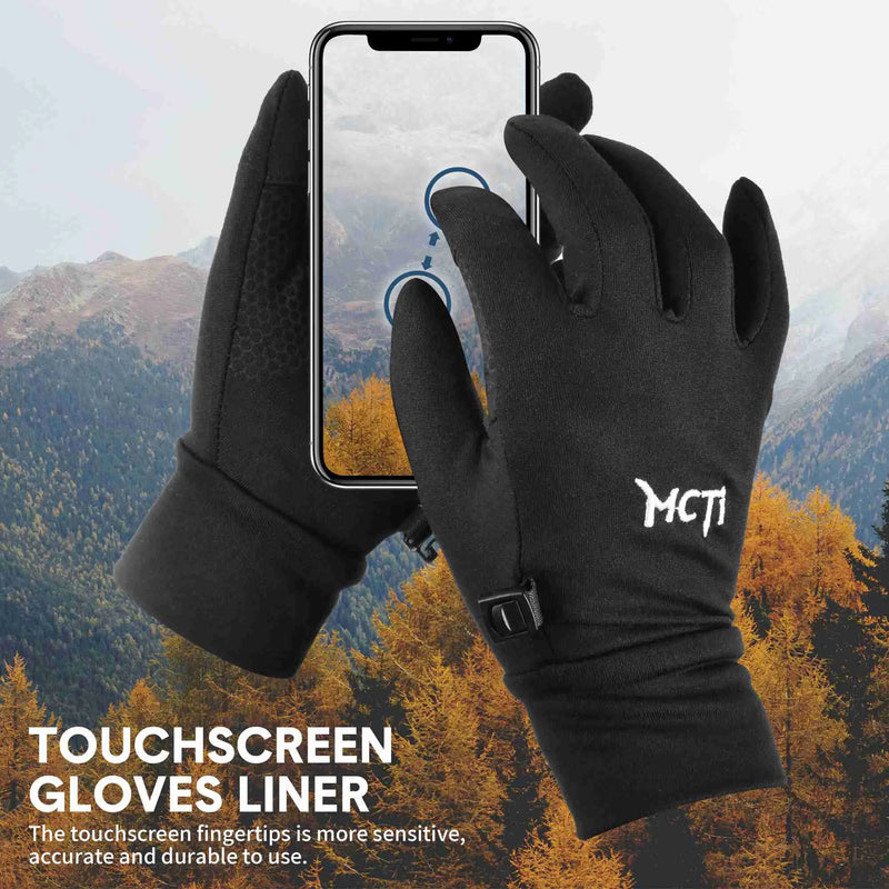 Load image into Gallery viewer, MCTi Glove Liner Touch Screen Lightweight for Winter Running Texting MCTi
