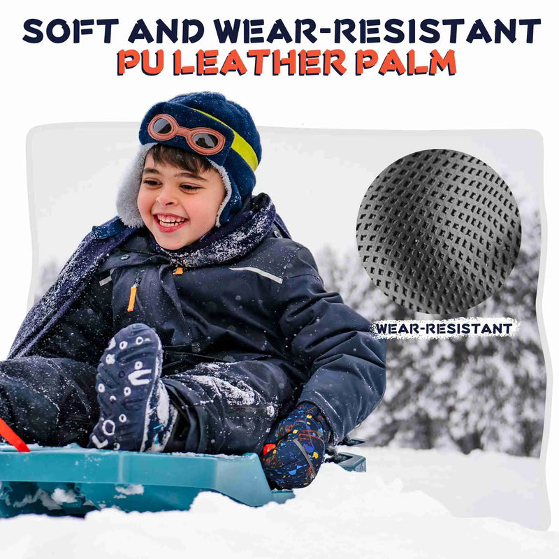Load image into Gallery viewer, MCTi Kids Ski Gloves Waterproof Long Knitted Cuff Winter Snow Gloves MCTi
