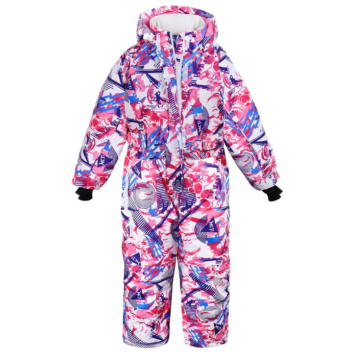 MCTi Kids Ski Suit Snowsuit One Piece Waterproof Ski Jumpsuits Overalls Snowboard Jacket for Winter MCTi