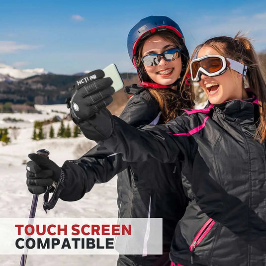 Ski gloves and goggles on sale