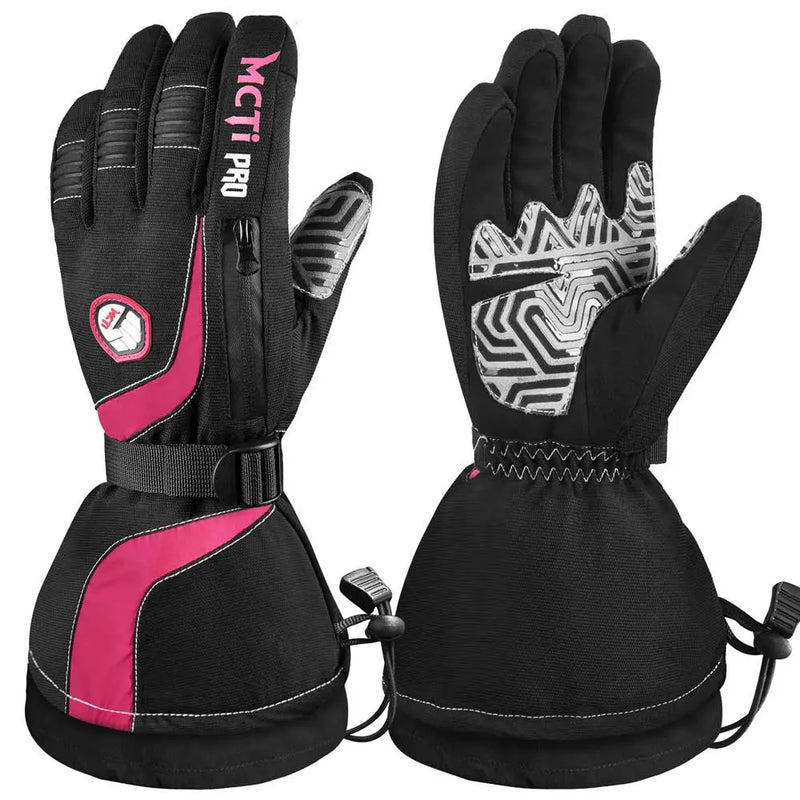 MCTi Nylon Ski Gloves -Waterproof, Touch Screen & Thinsulate for Women Large / Purple