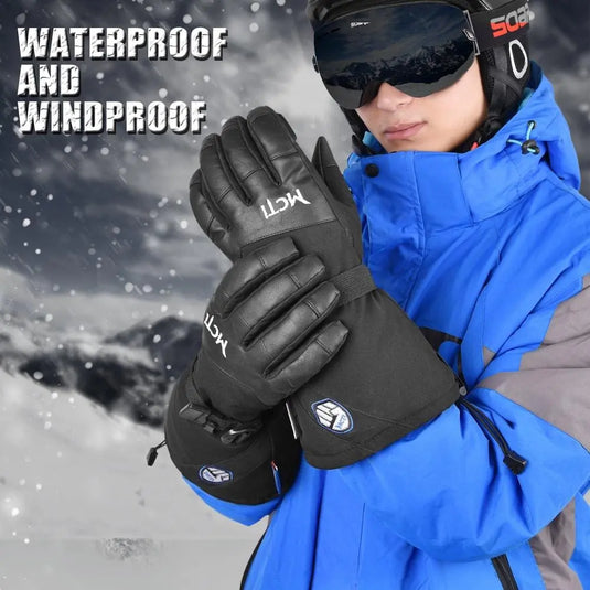 MCTi Guantes de esquí impermeables para hombre, cálidos, 3M, Thinsulate,  snowboard, motos de nieve y clima frío