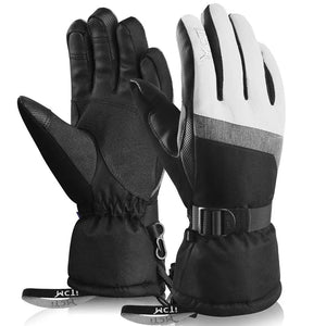 Ski Gloves With Wrist Leashes 