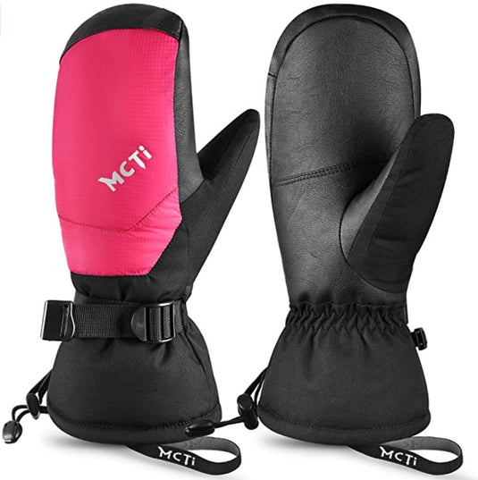 MCTi Ski Mittens Down Mittens Waterproof Touch Screen Winter Snow Mitt for Women MCTi